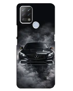 Чехол для TECNO Pova с картинкой «Mercedes в дыму»