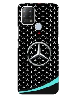 Чехол для TECNO Pova с картинкой «Mercedes — бирюзовый акцент»