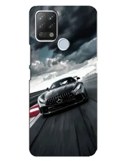 Чехол для TECNO Pova с картинкой «Гоночный Mercedes AMG»
