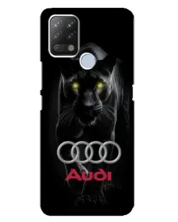 Чехол для TECNO Pova с картинкой «Пантера и Audi»