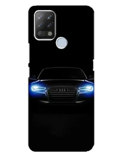 Чехол для TECNO Pova с картинкой «Audi в неоне»