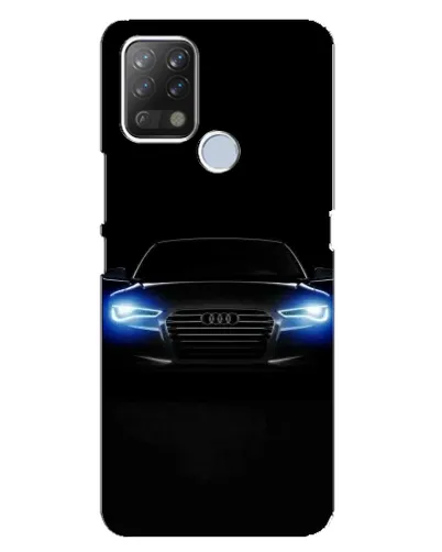 Чехол для TECNO Pova с картинкой «Audi в неоне»