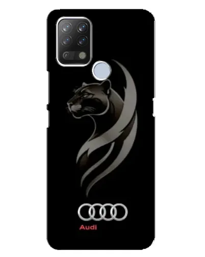 Чехол для TECNO Pova с картинкой «Графика — пантера и Audi»