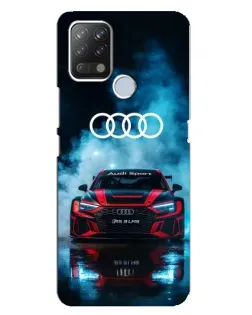 Чехол для TECNO Pova с картинкой «Audi Sport — неон»