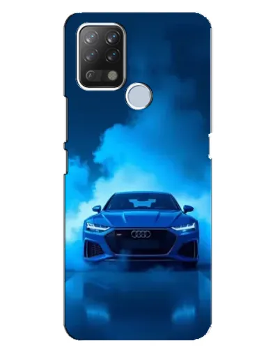 Чехол для TECNO Pova с картинкой «Audi — голубая энергия»