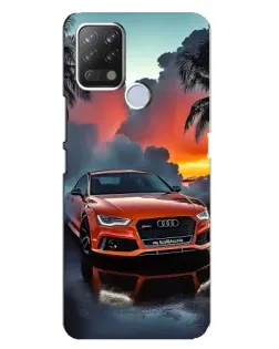 Чехол для TECNO Pova с картинкой «Audi — закат»
