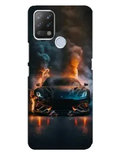 Чехол для TECNO Pova с картинкой «Lamborghini дымная эстетика»