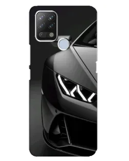 Чехол для TECNO Pova с картинкой «Lamborghini фары детализация»