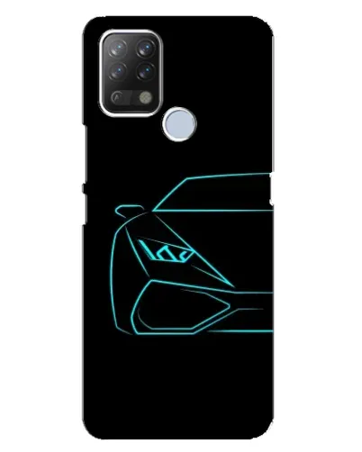 Чехол для TECNO Pova с картинкой «Голубой силуэт Lamborghini» Чехол для TECNO Pova с картинкой «Голубой силуэт Lamborghini»