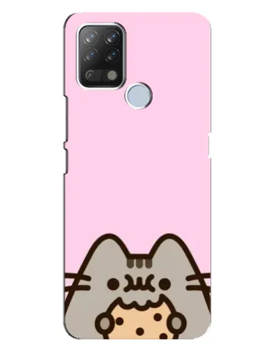 Чехол для TECNO Pova с картинкой «Pusheen и печенье»