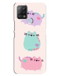 Чехол для TECNO Pova с картинкой «Pusheen трио» Чехол для TECNO Pova с картинкой «Pusheen трио»