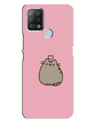 Чехол для TECNO Pova с картинкой «Pusheen сердце»