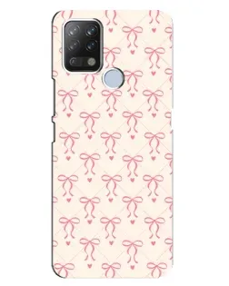 Чехол для TECNO Pova с картинкой «Розовые бантики Coquette»