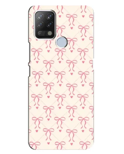 Чехол для TECNO Pova с картинкой «Розовые бантики Coquette»