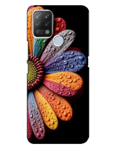 Чехол для TECNO Pova с картинкой «Радужный цветок»