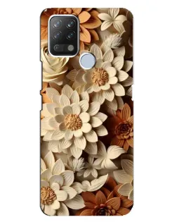 Чехол для TECNO Pova с картинкой «Бежевый флористический декор» Чехол для TECNO Pova с картинкой «Бежевый флористический декор»
