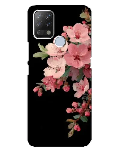Чехол для TECNO Pova с картинкой «Розовая ветка сакуры»