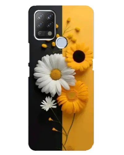 Чехол для TECNO Pova с картинкой «Подсолнух и ромашка»