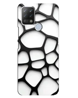 Чехол для TECNO Pova с картинкой «Белая объемная сетка» Чехол для TECNO Pova с картинкой «Белая объемная сетка»
