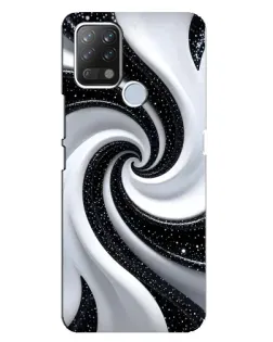 Чехол для TECNO Pova с картинкой «Черно-белая спираль» Чехол для TECNO Pova с картинкой «Черно-белая спираль»
