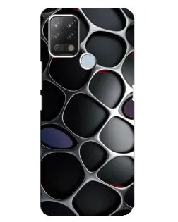 Чехол для TECNO Pova с картинкой «Объемная темная решетка»