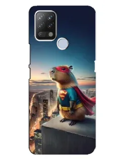 Чехол для TECNO Pova с картинкой «Капи-мен супергерой»