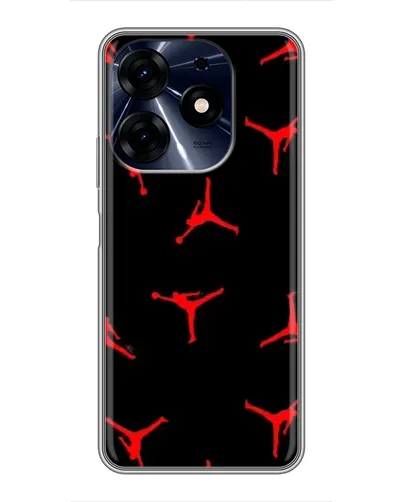 Чехол для TECNO Spark 10 Pro с картинкой «Jordan Red Pattern» Чехол для TECNO Spark 10 Pro с картинкой «Jordan Red Pattern»