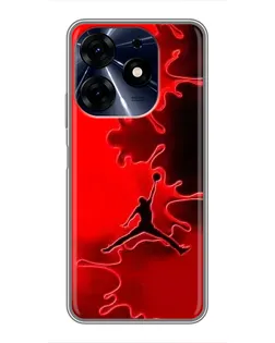 Чехол для TECNO Spark 10 Pro с картинкой «Jordan Red Smoke»