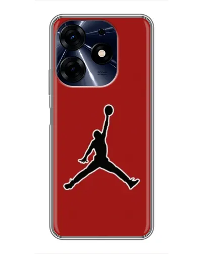 Чехол для TECNO Spark 10 Pro с картинкой «Jordan Red Back» Чехол для TECNO Spark 10 Pro с картинкой «Jordan Red Back»