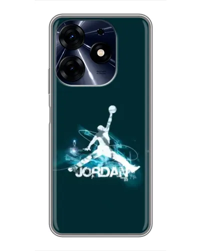 Чехол для TECNO Spark 10 Pro с картинкой «Jordan Blue Fire» Чехол для TECNO Spark 10 Pro с картинкой «Jordan Blue Fire»