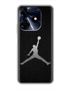 Чехол для TECNO Spark 10 Pro с картинкой «Jordan Dark Carbon»