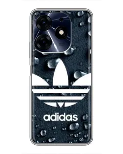 Чехол для TECNO Spark 10 Pro с картинкой «Adidas Trefoil Blue»