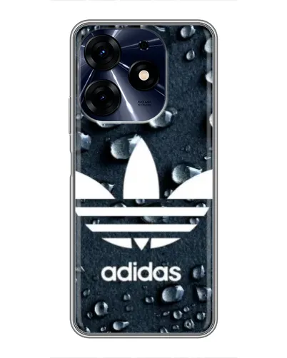 Чехол для TECNO Spark 10 Pro с картинкой «Adidas Trefoil Blue»