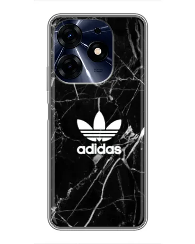 Чехол для TECNO Spark 10 Pro с картинкой «Белый мрамор Adidas»