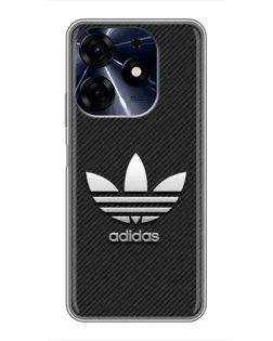 Чехол для TECNO Spark 10 Pro с картинкой «Adidas Карбоновая текстура»
