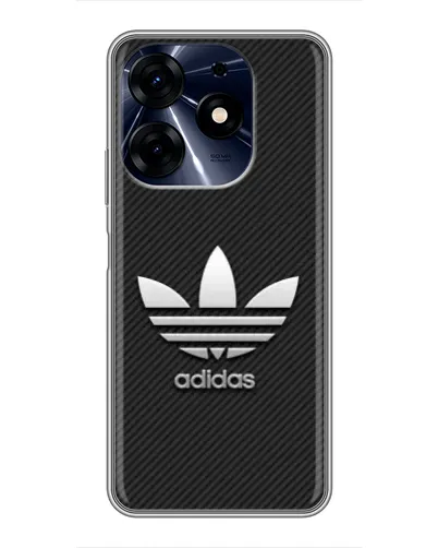 Чехол для TECNO Spark 10 Pro с картинкой «Adidas Карбоновая текстура»