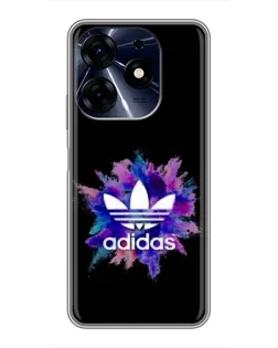 Чехол для TECNO Spark 10 Pro с картинкой «Взрыв красок Adidas»