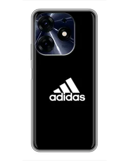 Чехол для TECNO Spark 10 Pro с картинкой «Черная классика Adidas»