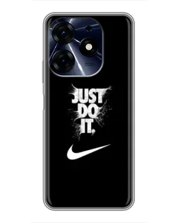 Чехол для TECNO Spark 10 Pro с картинкой «Текстовый принт Nike»