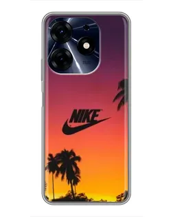 Чехол для TECNO Spark 10 Pro с картинкой «Nike на закате солнца»