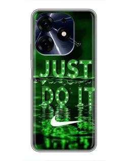 Чехол для TECNO Spark 10 Pro с картинкой «Зеленый неоновый Nike»