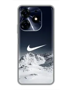 Чехол для TECNO Spark 10 Pro с картинкой «Nike — зимние горы»