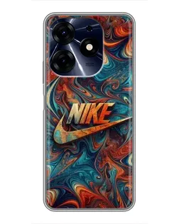 Чехол для TECNO Spark 10 Pro с картинкой «Nike в абстракции»