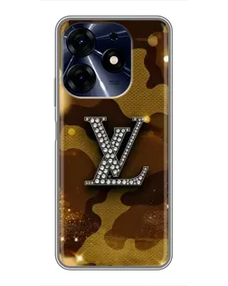 Чехол для TECNO Spark 10 Pro с картинкой «Камуфляжный Louis Vuitton»