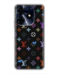 Чехол для TECNO Spark 10 Pro с картинкой «Цветная монограмма LV»