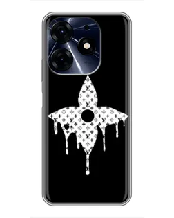 Чехол для TECNO Spark 10 Pro с картинкой «Цветочная монограмма»