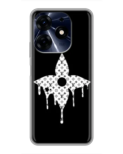Чехол для TECNO Spark 10 Pro с картинкой «Цветочная монограмма»