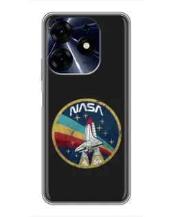 Чехол для TECNO Spark 10 Pro с картинкой «NASA — эмблема миссии»