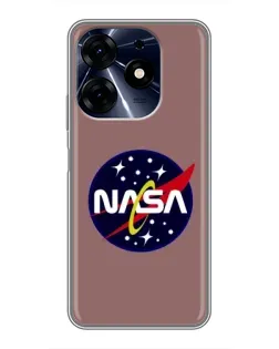 Чехол для TECNO Spark 10 Pro с картинкой «NASA — ретро космос»