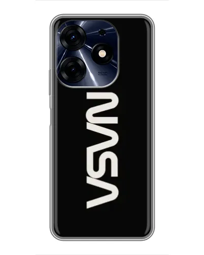 Чехол для TECNO Spark 10 Pro с картинкой «NASA — вертикальный логотип»